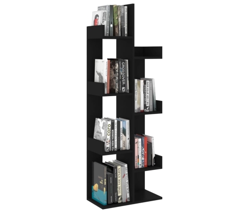 vidaXL Armario de libros madera contrachapada negro 48x25,5x140 cm