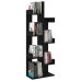 vidaXL Armario de libros madera contrachapada negro 48x25,5x140 cm