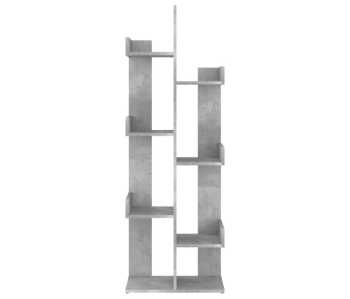 Estantería de madera de ingeniería gris hormigón 48x25,5x140 cm