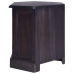 Mueble de TV esquinero caoba maciza negro claro 80x40x49 cm