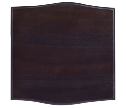 Mesita de noche madera maciza de caoba negro claro 40x40x45 cm