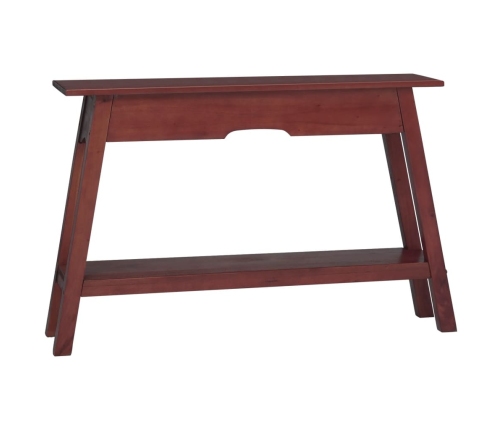 Mesa consola madera maciza de caoba marrón 110x30x75 cm