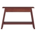 Mesa consola madera maciza de caoba marrón 110x30x75 cm