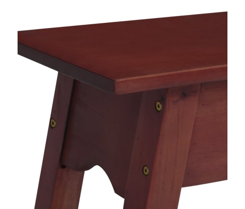 Mesa consola madera maciza de caoba marrón 110x30x75 cm