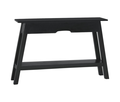 Mesa consola madera maciza de caoba negro 110x30x75 cm