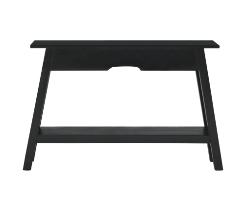 Mesa consola madera maciza de caoba negro 110x30x75 cm