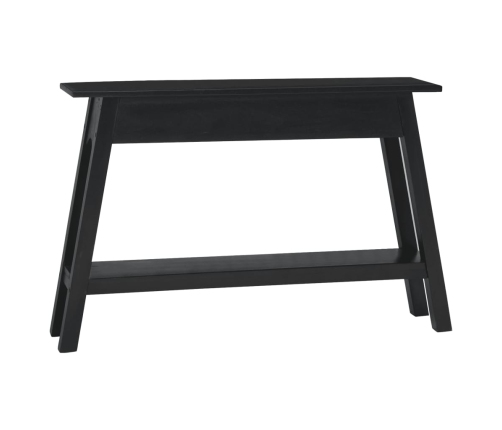 Mesa consola madera maciza de caoba negro 110x30x75 cm