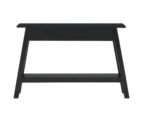 Mesa consola madera maciza de caoba negro 110x30x75 cm