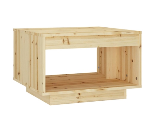 vidaXL Mesa de centro de madera maciza de abeto 50x50x33,5 cm