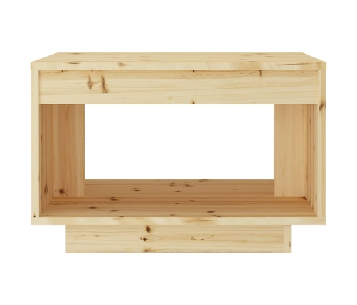 vidaXL Mesa de centro de madera maciza de abeto 50x50x33,5 cm