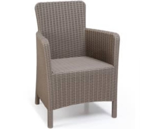 Allibert Silla de comedor de jardín 2 uds Trenton capuchino