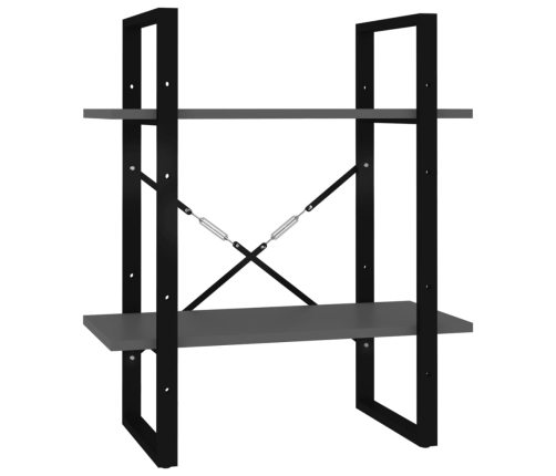 Estantería de 5 niveles madera de ingeniería gris 60x30x175 cm