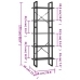 Estantería de 5 niveles madera de ingeniería gris 60x30x175 cm