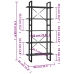 vidaXL Estantería de 5 niveles madera de ingeniería gris 80x30x175 cm