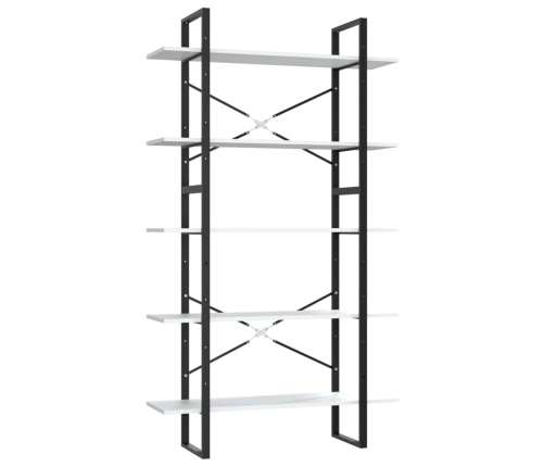 Estantería de 5 niveles madera ingeniería blanca 100x30x175 cm