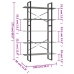 vidaXL Estantería 5 pisos madera ingeniería gris hormigón 100x30x175cm