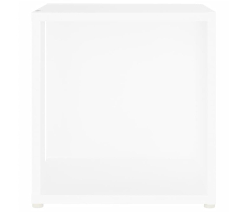 Mesa auxiliar de madera contrachapada blanco 33x33x34,5 cm