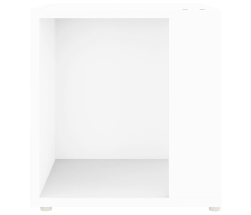 Mesa auxiliar de madera contrachapada blanco 33x33x34,5 cm