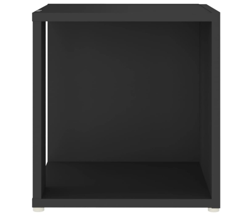 Mesa auxiliar madera contrachapada negro 33x33x34,5 cm