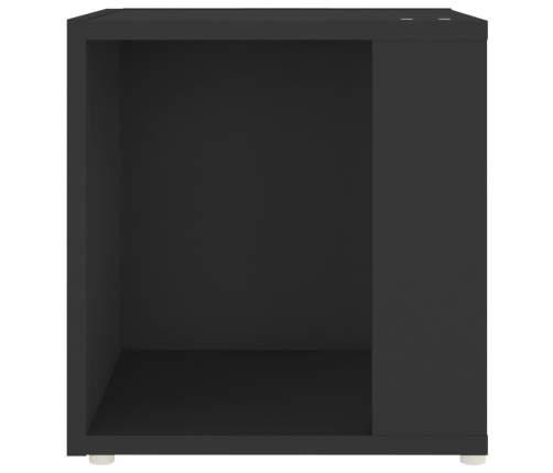 Mesa auxiliar madera contrachapada negro 33x33x34,5 cm