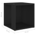 Mesa auxiliar madera contrachapada negro 33x33x34,5 cm