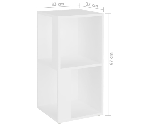 Armario esquinero madera contrachapada blanco 33x33x67cm