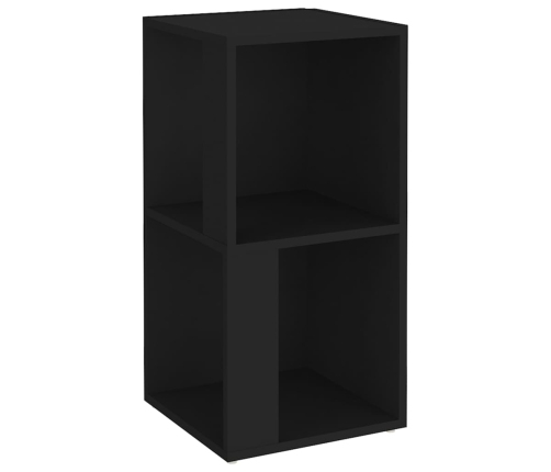 Mueble de esquina madera contrachapada negro 33x33x67 cm