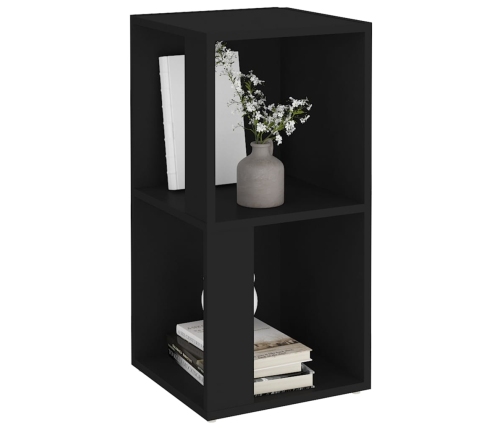 Mueble de esquina madera contrachapada negro 33x33x67 cm