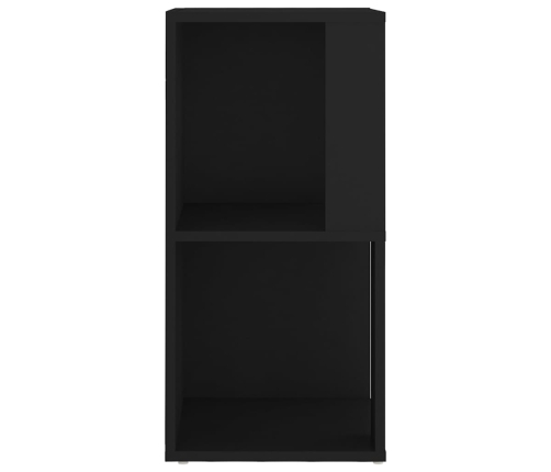 Mueble de esquina madera contrachapada negro 33x33x67 cm