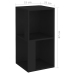 Mueble de esquina madera contrachapada negro 33x33x67 cm