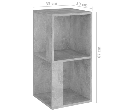 Mueble de esquina madera de ingeniería gris 33x33x67 cm