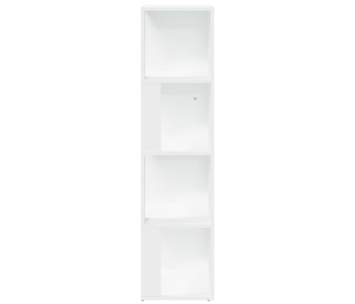 Mueble de esquina madera contrachapada blanco 33x33x132 cm