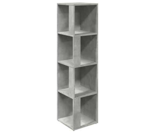 Mueble de esquina madera ingeniería gris hormigón 33x33x132 cm