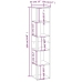 Mueble de esquina madera ingeniería roble Sonoma 33x33x164,5 cm