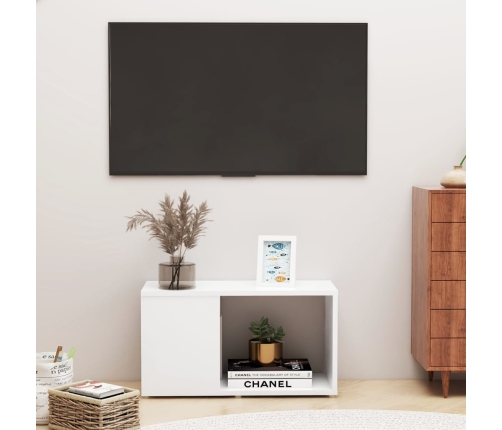 Mueble para TV madera contrachapada blanco 60x24x32 cm