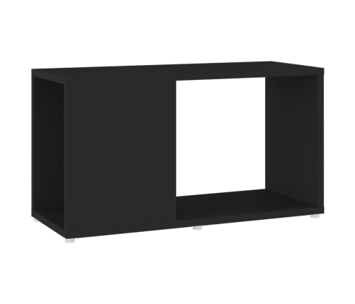 Mueble de TV madera contrachapada negro 60x24x32 cm