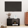 Mueble de TV madera contrachapada negro 60x24x32 cm