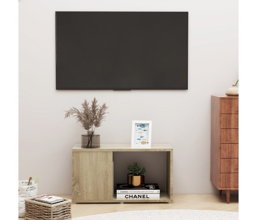 Mueble de TV madera contrachapada roble Sonoma 60x24x32 cm