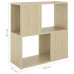 Librería de madera contrachapada roble Sonoma 60x24x63 cm