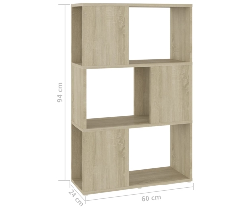 Librería separador madera contrachapada roble Sonoma 60x24x94cm