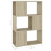 Librería separador madera contrachapada roble Sonoma 60x24x94cm