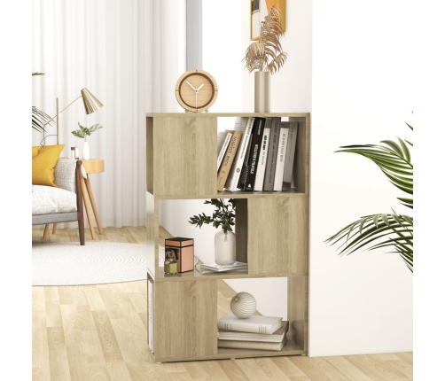 Librería separador madera contrachapada roble Sonoma 60x24x94cm