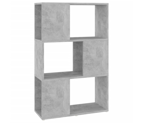 Librería separador contrachapada gris hormigón 60x24x94 cm