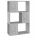 Librería separador contrachapada gris hormigón 60x24x94 cm