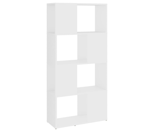 Librería separador madera contrachapada blanco 60x24x124,5 cm