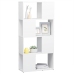 Librería separador madera contrachapada blanco 60x24x124,5 cm