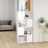 Librería separador madera contrachapada blanco 60x24x124,5 cm