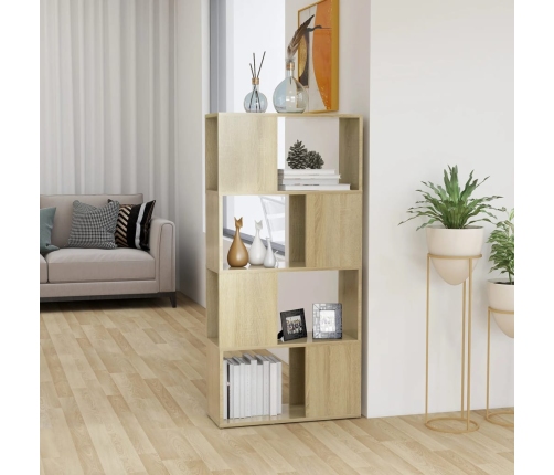 Librería separador contrachapada roble Sonoma 60x24x124,5 cm