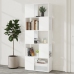 Librería separador madera contrachapada blanco 60x24x155 cm