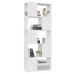 Librería separador madera contrachapada blanco 60x24x155 cm